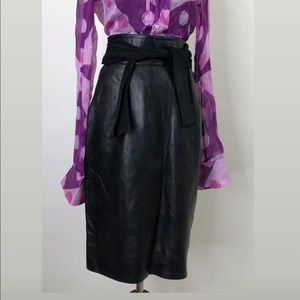 Gucci Leather Mini Skirt